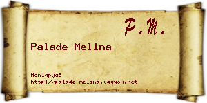 Palade Melina névjegykártya